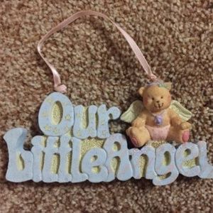 "OUR LITTLE ANGEL" BEAR CHRISTMAS ORNAMENT